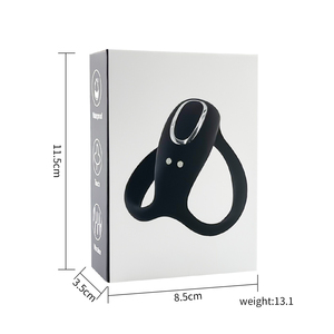 App Control <b>Vibrating</b> Cock Ring Black Silicone Male Stimulation Device Adult Sex Toy - Product Image 5