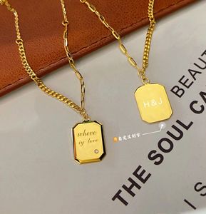 Xinfly 18K Letter Two -sided Gold Coin Clavicle Chain Female Simple <b>Necklace</b> - Product Image 5