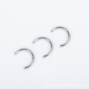 Anneau fer à cheval en acier inoxydable 1.2/1.0mm 6/8/10/12mm à filetage interne pour bijoux de piercing, unisexe, usage quotidien - Product Image 2