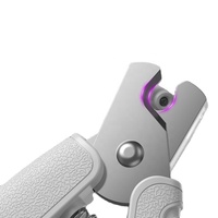 Coupe-ongles pour animaux de compagnie avec LED, lame en acier inoxydable, poignée antidérapante, pour chat et petit chien, coupe-ongles pour griffes