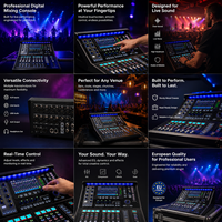 Console de mixage professionnelle TQ18 à 18 canaux, mixeur numérique avec réglage à distance sans fil WIFI, écran tactile HD, mixeur audio USB