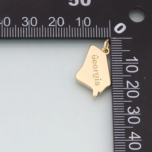 Colgante de mapa de los 50 estados de EE. UU. de acero inoxidable chapado en oro PVD de 18K para fabricación de joyas DIY al por mayor, resistente al deslustre - Product Image 4