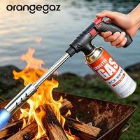 Torche à gaz butane longue portée Orangegaz pour camping en extérieur, barbecue, soudure, cuisson en cuisine, outil manuel