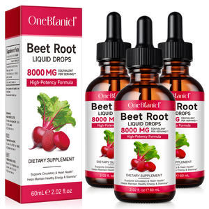 OneBtanicl cairan tetes akar bit organik alami, suplemen cair ekstrak bit meningkatkan energi kesehatan jantung 60ml - Product Image 6