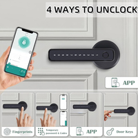 Cerradura Electrónica Inteligente para Puerta con Huella Dactilar, Múltiples Métodos de Desbloqueo, Cerradura Electrónica para el Hogar