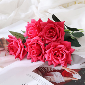 Rosas Artificiales de Tacto Real de Una Sola Cabeza, Decorativas para Bodas, Rosas de Tacto Real para Decoración del Hogar, Gran Venta 2024 - Product Image 2