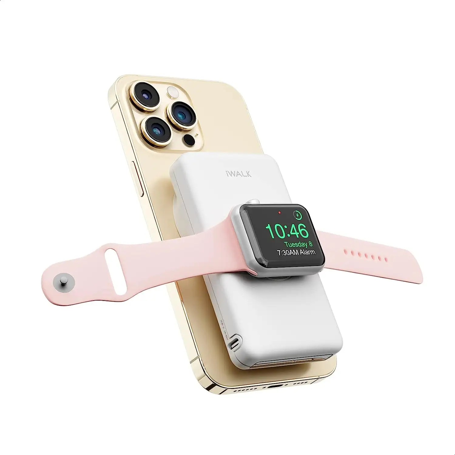 IWALK PowerWatch Powerbank 10000mAh 강력한 자기 무선 전원 은행 18W 빠른 충전 휴대용 애플 시계 충전기