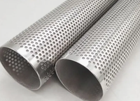 Filtre tubulaire perforé à trous ronds INNOVAT-LL en acier inoxydable 304L, cylindre métallique perforé