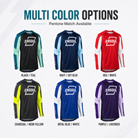 Maßgeschneidertes Farbblock-Atmungsaktives Mesh-Moto-Trikot Schnelltrocknend Leichtgewichtig Langarm Sport-Lauf-Trainings-T-Shirt Private Label