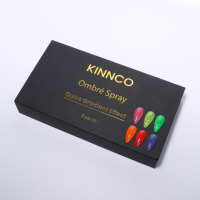 Kit de poudre de pulvérisation dégradée KNC pour ongles, avec brume fine pour pulvérisation de couleur, idéal pour le design d'ongles Baby Boomer