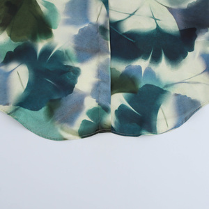 Chemise à manches longues à imprimé floral de couleur verte, boutonnée, décontractée, tendance, pour femmes - Product Image 4