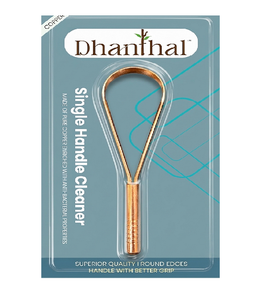 Limpiador de Lengua de Cobre Dhanthal para Cuidado Bucal con Diseño Ergonómico de Mango Único, Calidad Superior y Agarre Antideslizante Mejorado - Product Image 3