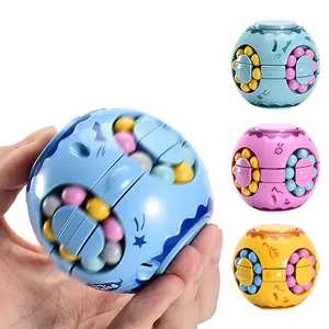 Wholesale Educational Fingertip Cube Finger Fidget Gyro toys Rotating Magic Bean Spinner Cube Toys Adult or Children