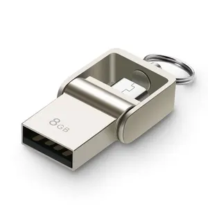 3 in 1 usb flash drive pen drive pendrive metal u disk memoria cel usb stick gift for phone /PC/Car/TV free logo