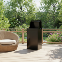 Boîte à colis intelligente verrouillable en acier inoxydable, autonome, étanche, antivol, spacieuse, pour livraison sécurisée, boîte aux lettres extérieure pour la maison