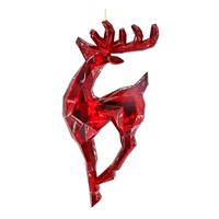Zhengtian Usine Personnalisé Acrylique Clair Transparent Suspendu Cerf Ornement Dispersant Renne Décoration De Noël Fournitures