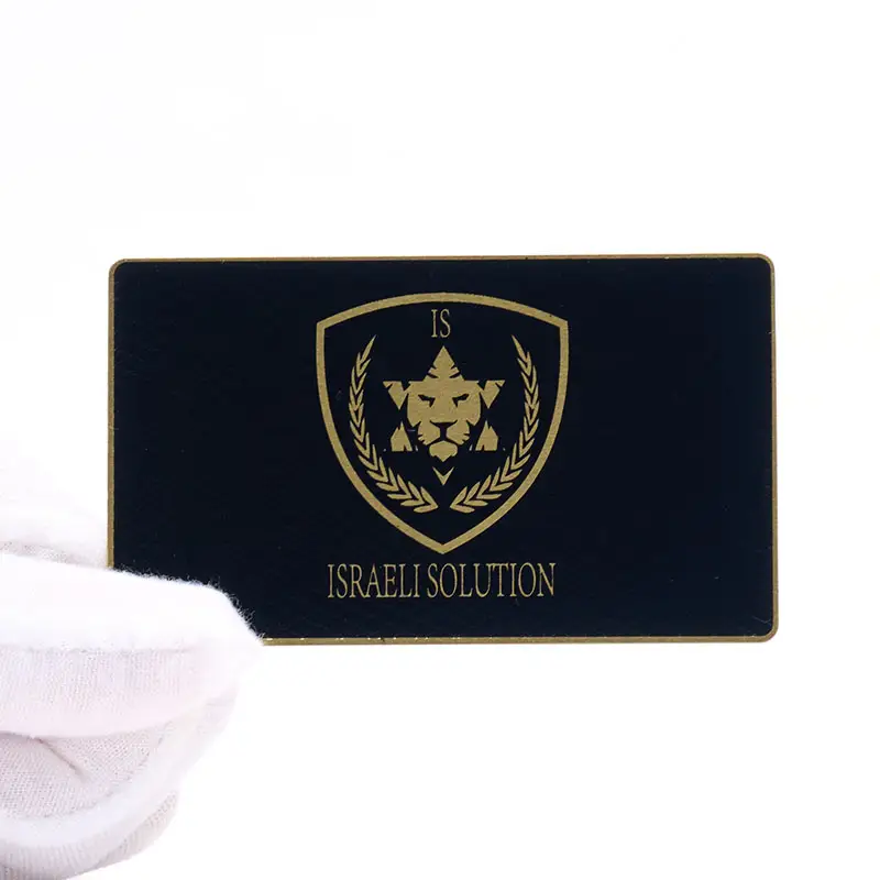 Lidmaatschap Vip Id Kaart Custom Mat Zwart Roestvrij Staal Metalen Visitekaartjes