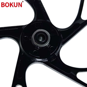 Rin de Motocicleta <span class=keywords><strong>BOKUN</strong></span> Serie 1.85x18 Pulgadas, Delantero, Doble Cinco Radios, Negro, Aleación de Aluminio Forjado - Product Image 5