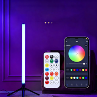 Lampe d'angle LED RGBIC à changement de couleur, contrôle par application/télécommande, CRI 80, durée de vie de 50 000 heures, décoration d'ambiance pour salon et maison