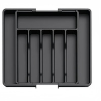 Organisateur de tiroir extensible pour ustensiles de cuisine, support réglable en plastique pour couverts, cuillères, fourchettes, couteaux