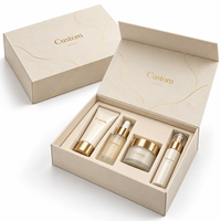 Boîte cadeau magnétique de luxe personnalisée, emballage rigide en papier avec logo et insert pour cosmétiques, parfums, soins de la peau, cadeaux