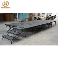 Plate-forme intérieure pliable et Portable, 1 pièce, avec escaliers, pour événement type hôtel