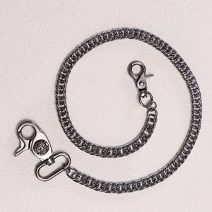Hip Hop Metal Waist <b>Chain</b> Zinc Alloy Single Layer Gunmetal Color Unisex Casual Denim Accessory - Product Image 3