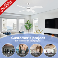 Ventilateur de plafond intelligent 1stshine avec commande Wi-Fi, compatible vocale, pales en MDF, télécommande, design moderne et éclairage LED