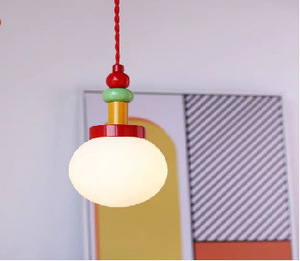 Dropshipping Shopify Macaron Cartoon Multi Head <b>Pendant</b> Light For Bedroom Study Eye Protection Full Spectrum LED <b>Ceiling</b> Lamp - Product Image 5