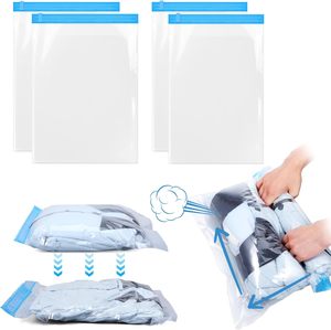 Bolsas de Almacenamiento al Vacío para Exteriores, Libres de BPA, Ecológicas, con Cierre, Enrollables a Mano, para Viajes, Compresión, Ropa de Sala de Estar - Product Image 1
