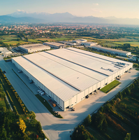 Entrepôt en structure métallique à construction rapide et à faible coût, stockage industriel robuste, bâtiment métallique préfabriqué