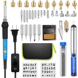 Dropshipping Barang Murah Besi Solder 54 Set Kit Pirografi Alat Ukir 60W Besi Solder Listrik Ferro De Solda