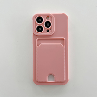 Casing Dompet Ponsel Matte Penuh iPhone 13 Pro Max, Casing Pelindung Belakang Slot Kartu Tahan Guncangan untuk Iphone 13 Mini