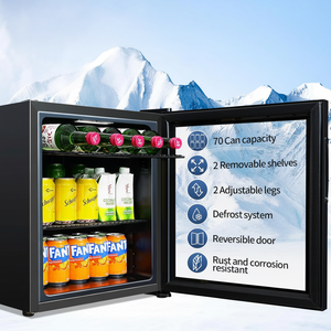 Mini Refrigerador de 20L con Puertas de Vidrio Transparentes, Refrigerador Comercial Integrado, Compacto e Inteligente para Bebidas, para Cocina - Product Image 1