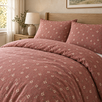 Parure de lit 3 pièces en gaze double 100 % coton à motif floral Ditsy Rose pour la maison