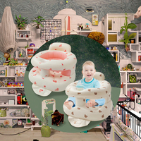 Canapé gonflable doux imprimé lapin 0-36 mois siège de sol pour enfant en bas âge musique chaise de soutien du dos pour enfant confortable bébé assis