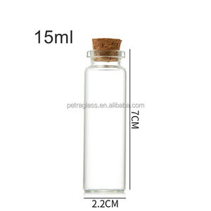 Vendita calda 22mm vetro borosilicato decorativo Mini vetro che desidera bottiglia di vetro zafferano fiala di vetro con sughero - Product Image 4