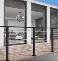 YL METAL Garde-corps de toit au design moderne, poteau en acier inoxydable, main courante de balcon, balustrade, garde-corps extérieur pour escalier et terrasse