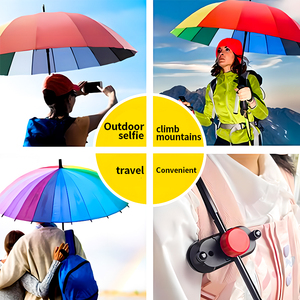 Paraguas de Mochila Impermeable con Manos Libres, <span class=keywords><strong>Bloqueador</strong></span> Solar y de Lluvia, para Pesca, Actividades al Aire Libre, Correr, Trotar - Product Image 6