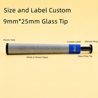Tubes à cigarettes personnalisés avec logo, embouts en verre, papiers à cigarettes pré-roulés, accessoires pour fumeurs, style rond simple