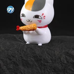 6 uds gato maestro figura Anime dibujos animados gatito muñeca juguete Mini paisaje ornamento - Product Image 4
