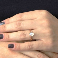Bague de fiançailles en pierre de lune naturelle, or rose, argent sterling 925, pierre de lune arc-en-ciel, bague pour homme