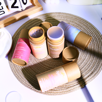 Tubes de baume à lèvres en papier kraft écologique, design personnalisé, tubes à pousser, emballage torsadé, conteneur de déodorant