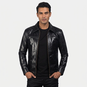 Nueva Chaqueta de Motociclista de Cuero Vacuno Suave de Primera Calidad para Hombre, Diseño Clásico y Moderno para Otoño/Invierno - Product Image 1
