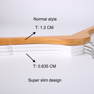 Perchas de Madera Lacada Estilo <span class=keywords><strong>Uniqlo</strong></span>, Forma Angular, Madera Natural, de un Solo Nivel, para Uso en la Cocina, Percha para Camisas - Product Image 4