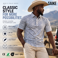 Polo de golf pour homme avec impression par sublimation de logo personnalisé, séchage rapide, anti-odeur, léger, en spandex/polyester, coupe ajustée, respirant