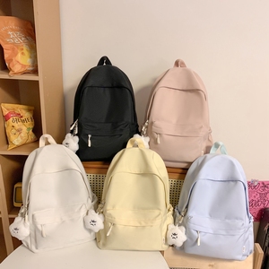 <span class=keywords><strong>Sac</strong></span> à dos décontracté pour <span class=keywords><strong>femme</strong></span>, style campus, grande capacité, fermeture éclair, couleur unie, pour lycéennes, sacs orthopédiques pour livres - Product Image 2