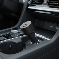 Chargeur de voiture en métal 48W avec ports Type-C et USB, protection OVP pour chargeur de téléphone portable 2 ports