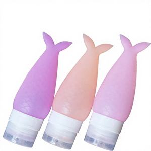 Contenedor de Viaje de Silicona y PVC de Grado Alimenticio, Reutilizable, Hermoso, Lindo, a Prueba de Fugas, de 90 ml, para Artículos de Aseo Personal para Damas, Diseño Personalizado - Product Image 1