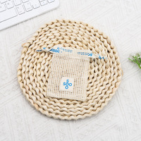Sac de rangement en coton à cordon de serrage, personnalisé avec logo, doux, portable, multi-usages, pour cosmétiques, voyages, cadeaux